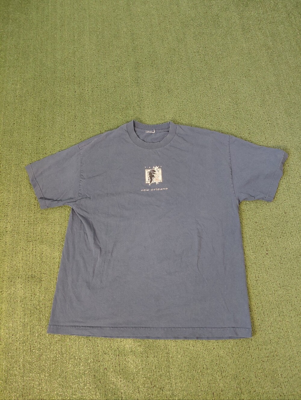 VINTAGE 90's New Orleans "Big Easy" Music Navy Blue T Shirt Sz L/XL